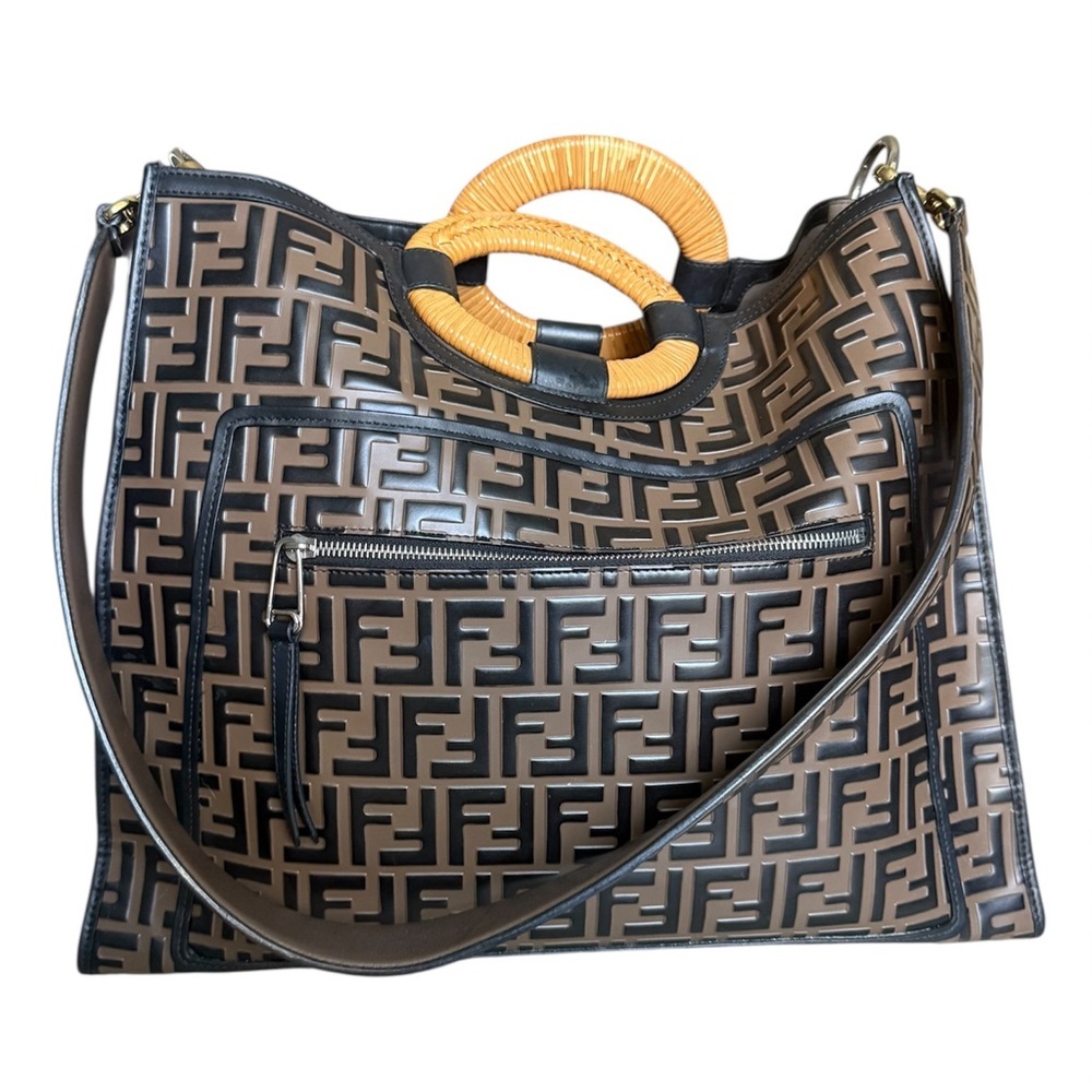 Fendi Black and Brown Tote with Iconic‎ Monogram - Picture 2 of 16